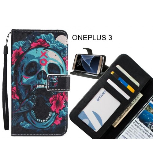 ONEPLUS 3 case 3 card leather wallet case printed ID