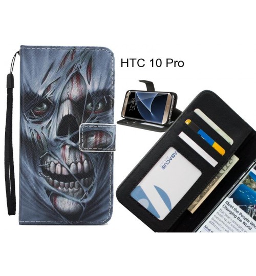 HTC 10 Pro case 3 card leather wallet case printed ID