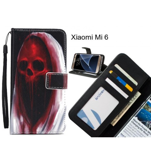 Xiaomi Mi 6 case 3 card leather wallet case printed ID