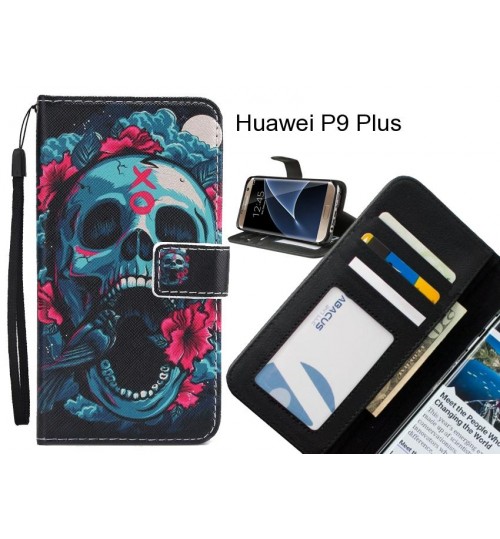 Huawei P9 Plus case 3 card leather wallet case printed ID