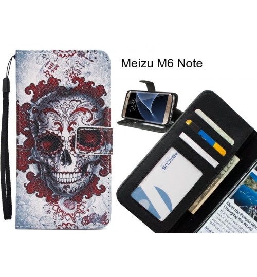 Meizu M6 Note case 3 card leather wallet case printed ID