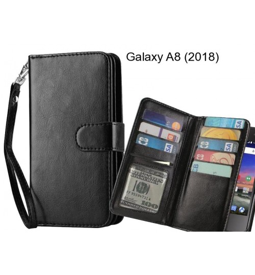 Galaxy A8 (2018) case Double Wallet leather case 9 Card Slots