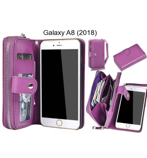 Galaxy A8 (2018) Case coin wallet case full wallet leather case