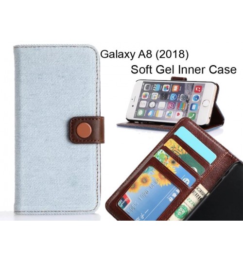 Galaxy A8 (2018)  case ultra slim retro jeans wallet case