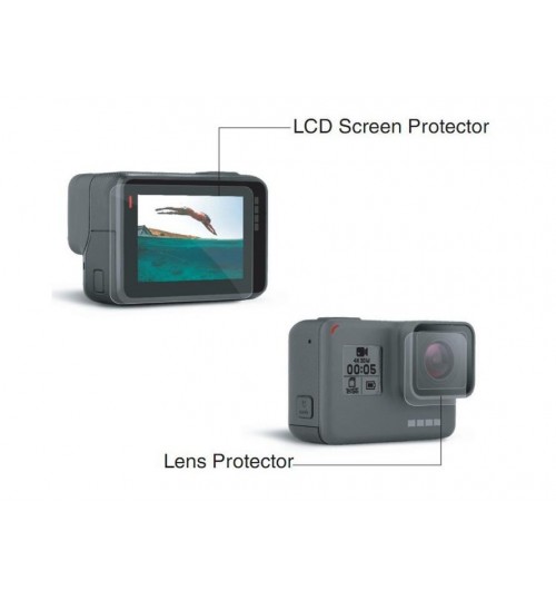 LCD Screen + Lens Protector  HD Protectors compatible with GoPro HERO 5