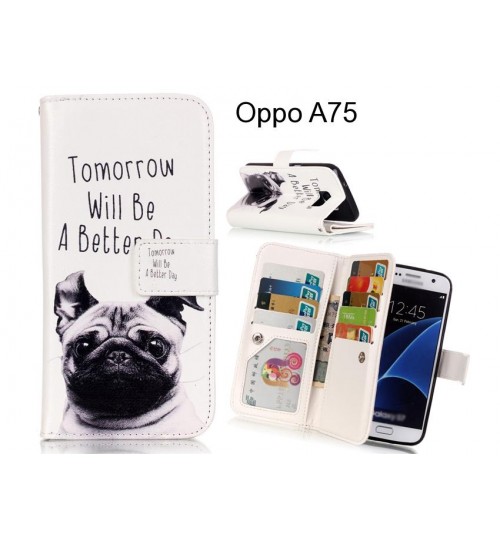 Oppo A75 case Multifunction wallet leather case