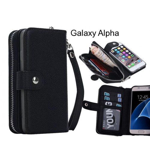 Galaxy Alpha Case coin wallet case full wallet leather case