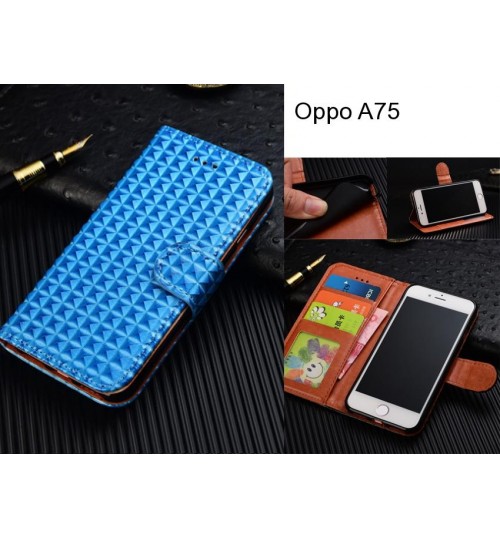 Oppo A75 Case Leather Wallet Case Cover