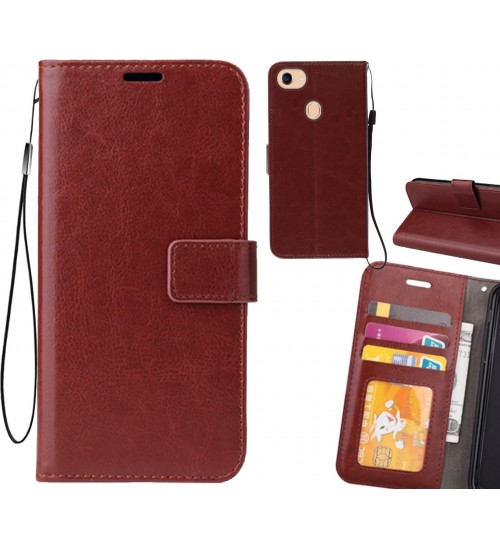 Oppo A75 case Fine leather wallet case