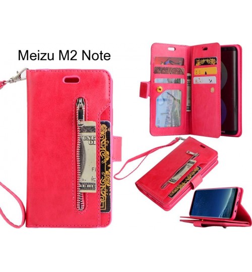 Meizu M2 Note case 10 cards slots wallet leather case with zip