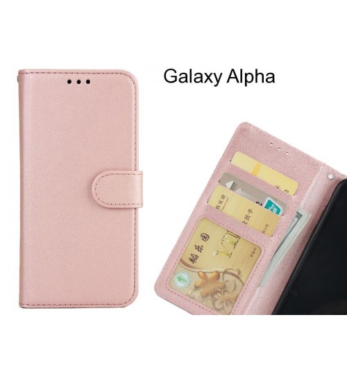 Galaxy Alpha  case magnetic flip leather wallet case