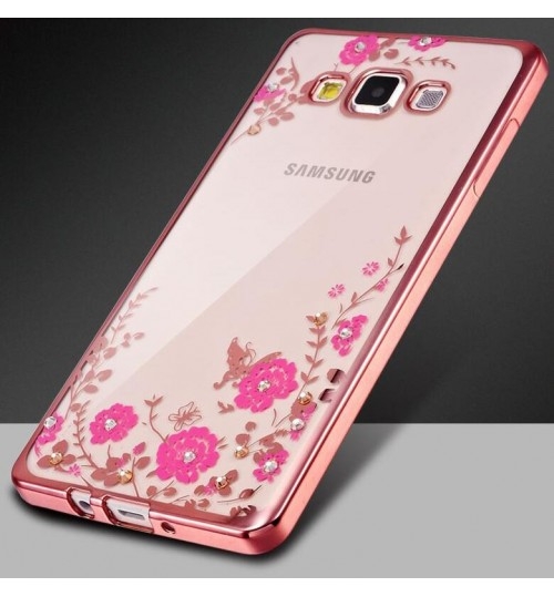 Galaxy S3 I9300 case soft gel tpu case luxury bling shiny floral case