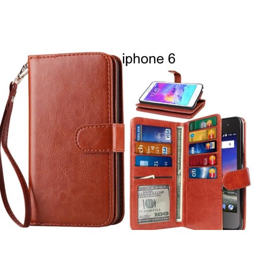 iphone 6 case Double Wallet leather case 9 Card Slots