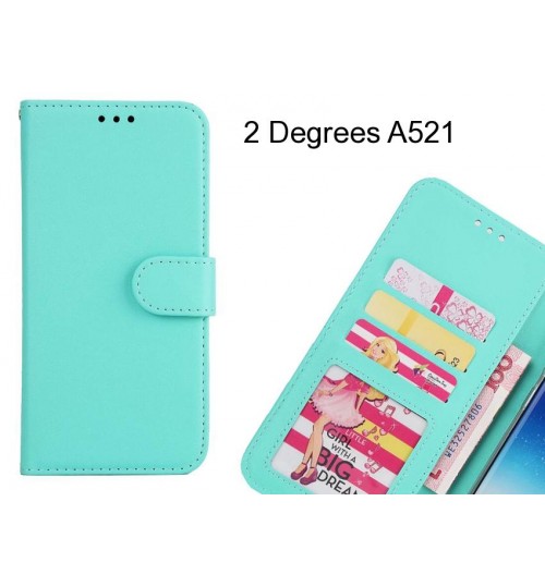 2 Degrees A521 case magnetic flip leather wallet case