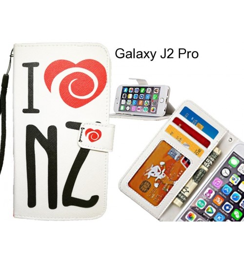 Galaxy J2 Pro case 3 card leather wallet case printed ID