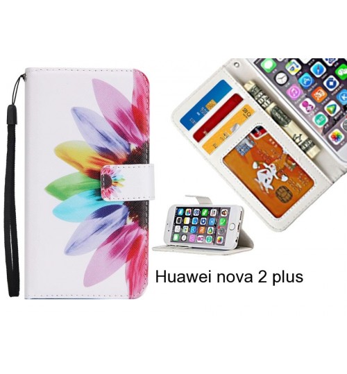 Huawei nova 2 plus case 3 card leather wallet case printed ID