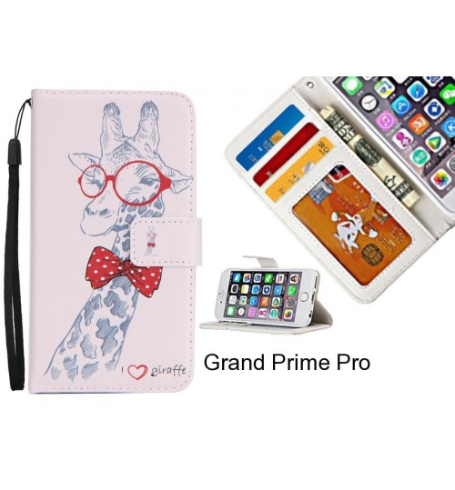 Grand Prime Pro case 3 card leather wallet case printed ID