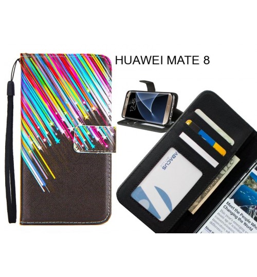 HUAWEI MATE 8 case 3 card leather wallet case printed ID