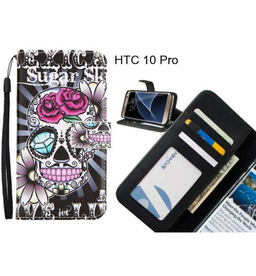 HTC 10 Pro case 3 card leather wallet case printed ID