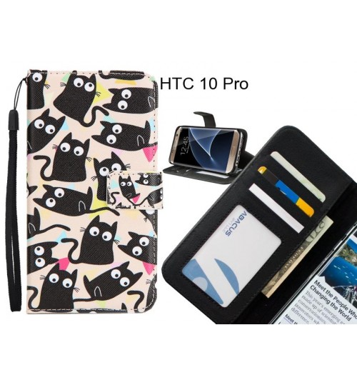 HTC 10 Pro case 3 card leather wallet case printed ID