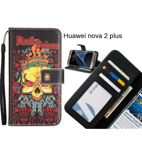 Huawei nova 2 plus case 3 card leather wallet case printed ID