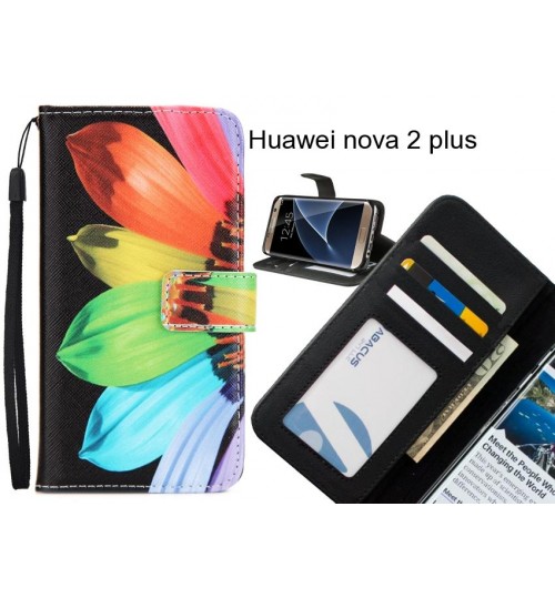 Huawei nova 2 plus case 3 card leather wallet case printed ID