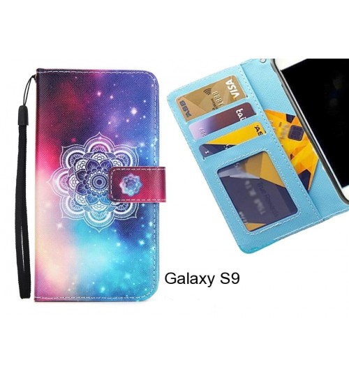 Galaxy S9 case 3 card leather wallet case printed ID