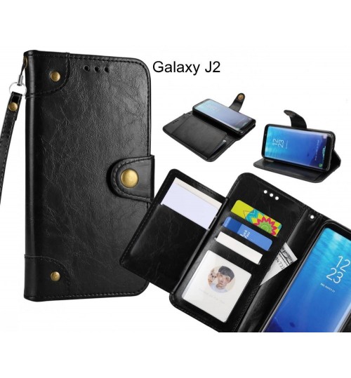 Galaxy J2 case executive multi card wallet leather case