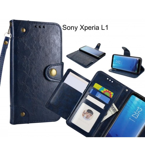 Sony Xperia L1 case executive multi card wallet leather case