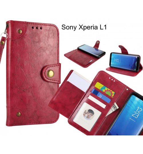Sony Xperia L1 case executive multi card wallet leather case