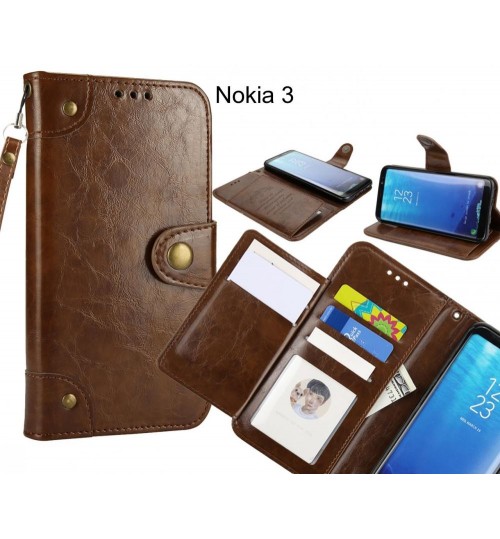 Nokia 3 case executive multi card wallet leather case