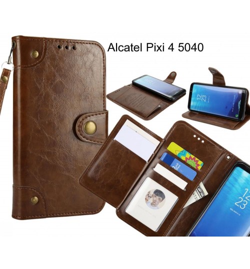 Alcatel Pixi 4 5040 case executive multi card wallet leather case