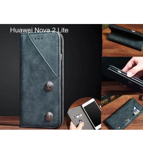 Huawei Nova 2 Lite Case ultra slim retro leather wallet case 2 cards magnet
