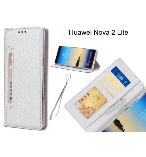 Huawei Nova 2 Lite case Silk Texture Leather Wallet case 4 cards 1 ID magnet