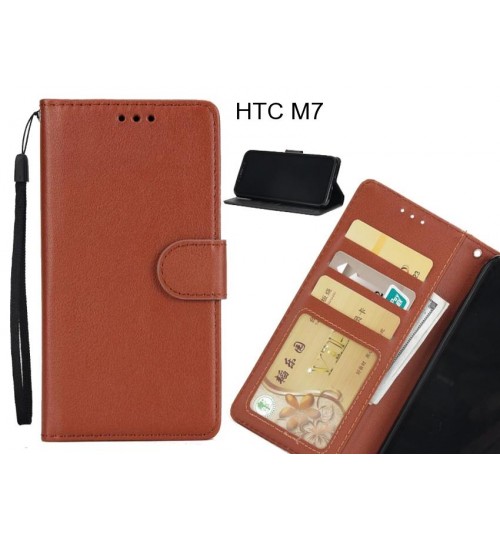HTC M7  case Silk Texture Leather Wallet Case