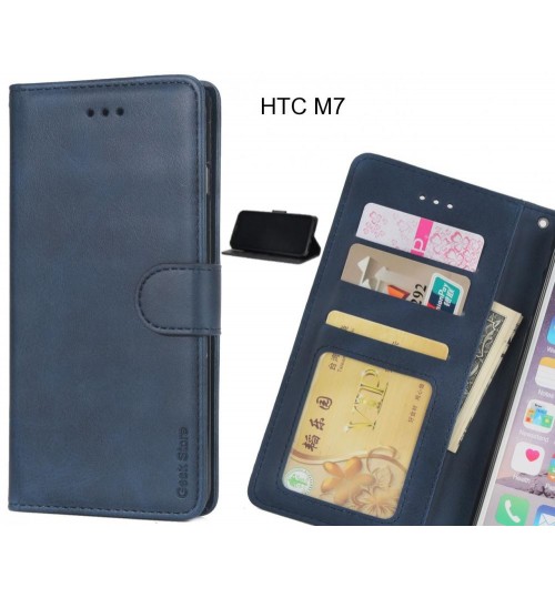 HTC M7 case executive leather wallet case
