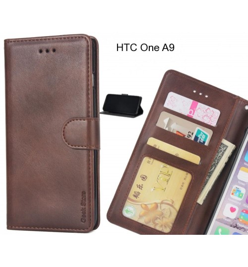 HTC One A9 case executive leather wallet case