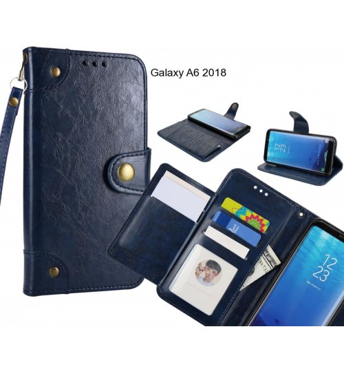 Galaxy A6 2018  case executive multi card wallet leather case