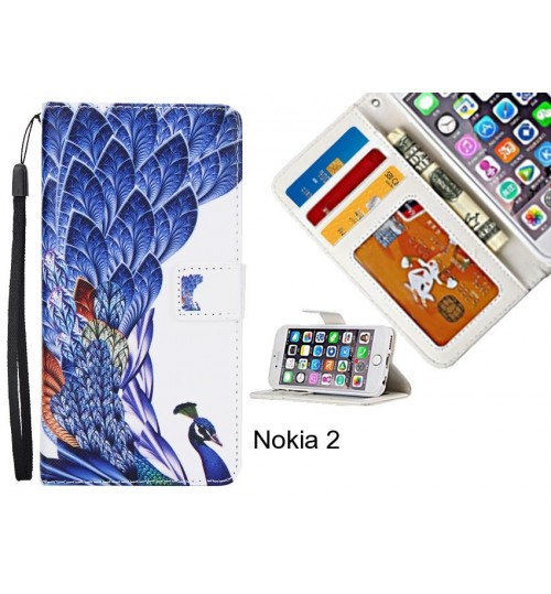 Nokia 2  case 3 card leather wallet case printed ID