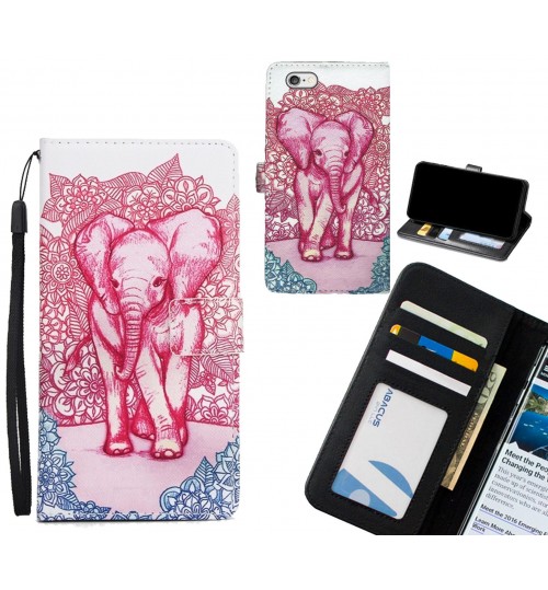 iphone 6  case 3 card leather wallet case printed ID