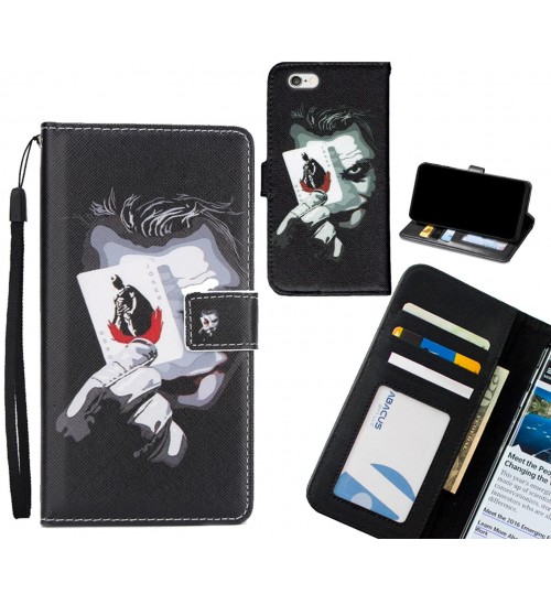 iphone 6  case 3 card leather wallet case printed ID