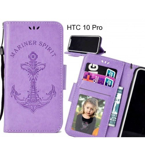 HTC 10 Pro Case Wallet Leather Case Embossed Anchor Pattern