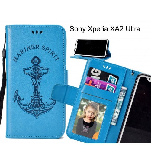 Sony Xperia XA2 Ultra Case Wallet Leather Case Embossed Anchor Pattern