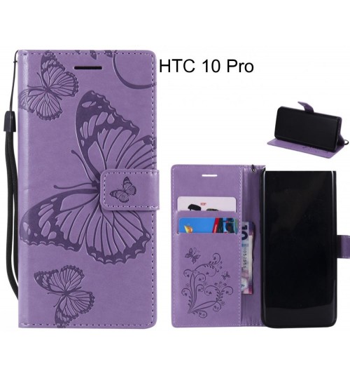 HTC 10 Pro case Embossed Butterfly Wallet Leather Case