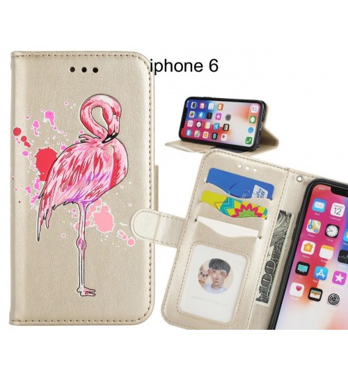 iphone 6 case Embossed Flamingo Wallet Leather Case