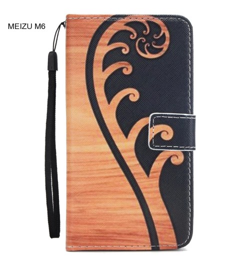 MEIZU M6 case 3 card leather wallet case printed ID