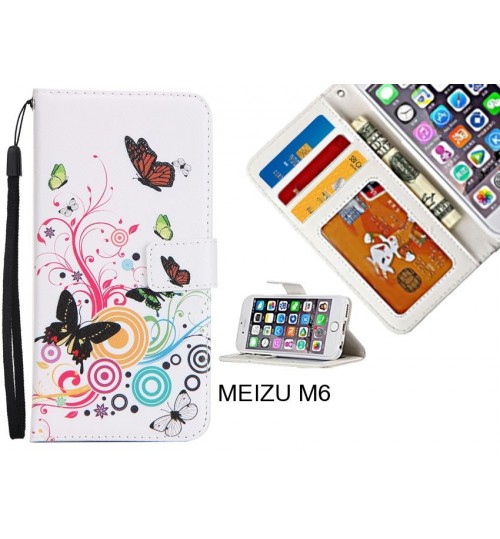 MEIZU M6 case 3 card leather wallet case printed ID