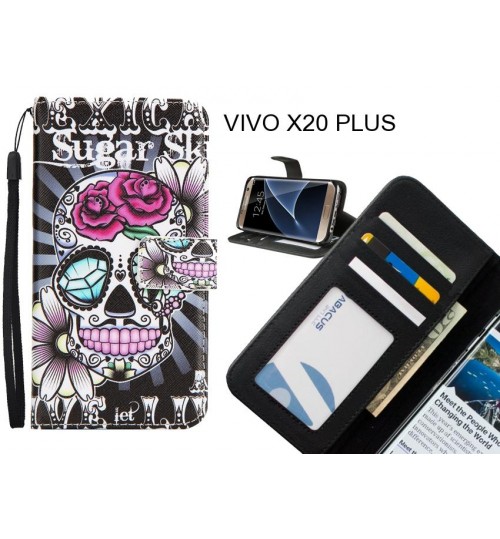 VIVO X20 PLUS case 3 card leather wallet case printed ID