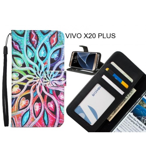 VIVO X20 PLUS case 3 card leather wallet case printed ID