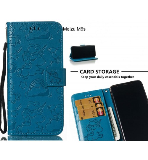 Meizu M6s  Case Leather Wallet case embossed unicon pattern
